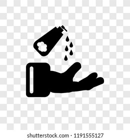 Hand soap vector icon isolated on transparent background, Hand soap transparency logo concept