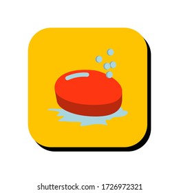 Hand soap vector illustration icon. Hand soap icon in two-dimensional shape. The concept of antibacterial hand sanitizer and healthcare by using a hand soap modern icon.