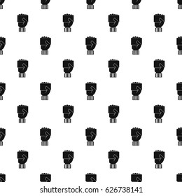 Hand of soccer referee showing card pattern seamless in simple style vector illustration
