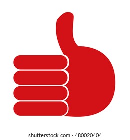 hand social like isolated vector illustration design
