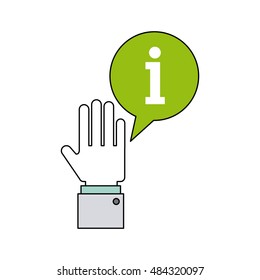 hand social media icon vector illustration design