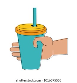 Hand with soda cup