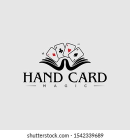 Hand And Some Ace Cards For Magician Logo