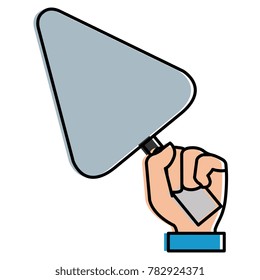 hand with spatule isolated icon