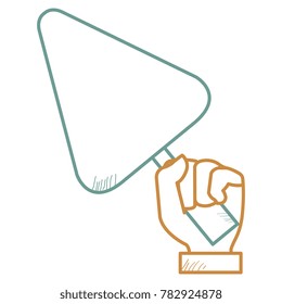 hand with spatule isolated icon