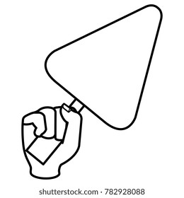 hand with spatule isolated icon