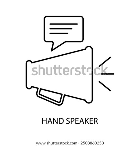 hand speaker concept line icon. Simple element illustration.hand speaker concept outline symbol design.