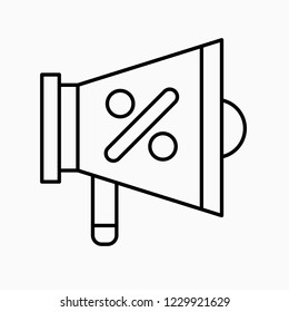 Hand Speaker Icon , Black Friday Sale & Cyber Monday vector Logo