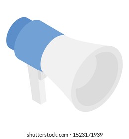 Hand speaker icon. Isometric of hand speaker vector icon for web design isolated on white background