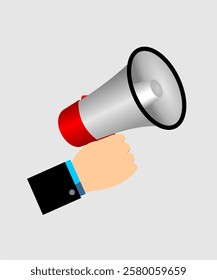 hand speaker icon logo vector design 