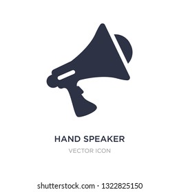 hand speaker icon on white background. Simple element illustration from Marketing concept. hand speaker sign icon symbol design.
