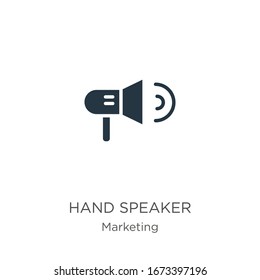 Hand speaker icon vector. Trendy flat hand speaker icon from marketing collection isolated on white background. Vector illustration can be used for web and mobile graphic design, logo, eps10