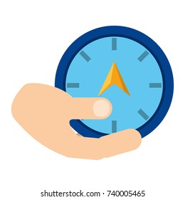 hand with speedometer vector illustration