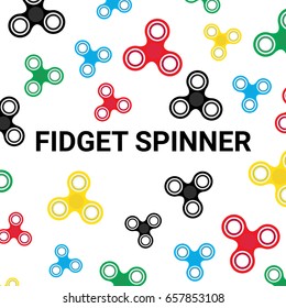 Hand Spinner Banner Background. Vector
