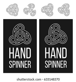 Hand Spinner emblems. Badges, labels, banners, advertisements, brochures, business templates