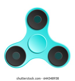 Hand spinner. Fidget toy for increased focus, stress relief. Vector.