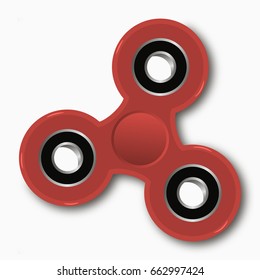 Hand spinner. Fidget toy for increased focus and stress relief. Vector illustration.
