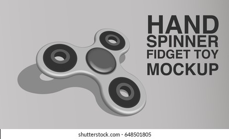 Hand spinner fidget toy realistic vector mockup. Hand spinner tricks. Badges, labels, banners, advertisements, brochures, business templates.