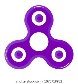 Hand spinner flat vector illustration. Hand spinner tricks. 