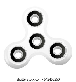 Hand spinner flat vector illustration. Hand spinner tricks. Vector illustration isolated on white background