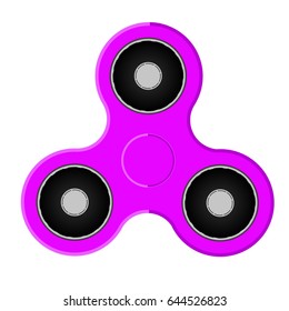 Hand spinner flat vector illustration. Hand spinner tricks. Vector illustration isolated on white background