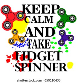 Hand spinner flat vector illustration. Hand spinner tricks. Badges, labels, banners, advertisements, brochures, business templates. Vector illustration isolated on white background