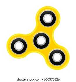 Hand spinner flat vector illustration. Hand spinner tricks. Badges, labels, banners, advertisements, brochures, business templates. Vector illustration isolated on white background