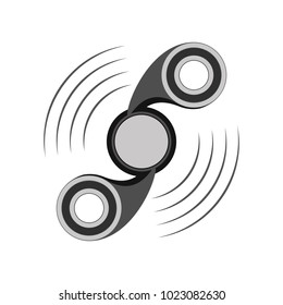 Hand spinner icon, isolated on white background. Vector illustration. Spinner stress relieving toy.