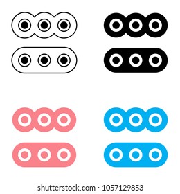 Hand spinner icon isolated on white background. Fidget stress relieving toy vector illustration