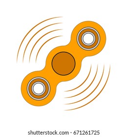 Hand spinner icon, isolated on white background. Hand spinner toy. Vector illustration. Spinner stress relieving toy.