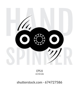 Hand spinner icon isolated on white background. Fidget stress relieving toy vector illustration