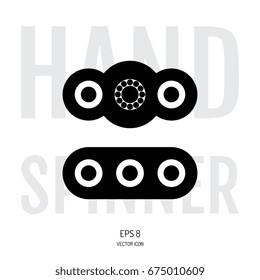 Hand spinner icon isolated on white background. Fidget stress relieving toy vector illustration