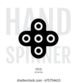 Hand spinner icon isolated on white background. Fidget stress relieving toy vector illustration