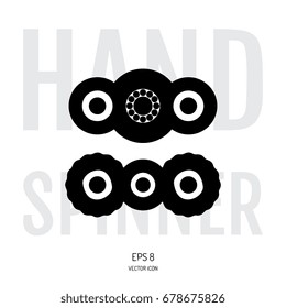 Hand spinner icon isolated on white background. Fidget stress relieving toy vector illustration