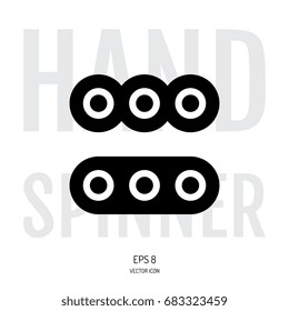 Hand spinner icon isolated on white background. Fidget stress relieving toy vector illustration