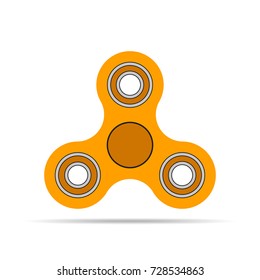 Hand spinner icon, isolated on white background. Vector illustration. Spinner stress relieving toy.