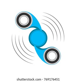 Hand spinner icon, isolated on white background. Vector illustration. Spinner stress relieving toy.