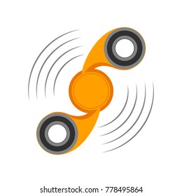 Hand spinner icon, isolated on white background. Vector illustration. Spinner stress relieving toy.