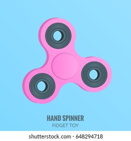 Hand spinner. Millennial pink hand spinner. Stress relieving spinner toy.