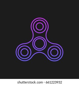 hand spinner neon on a black background