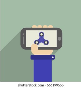 hand spinner in the phone