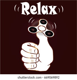 Hand spinner. Toy for increased focus, stress relief.