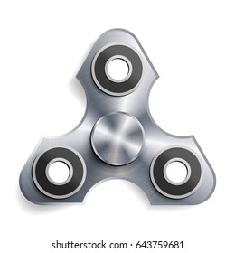 Hand Spinner Toy. Hand Spinning Machine. Rotation. Fidget Finger Spinner Stress, Anxiety Relief Toy. Vector