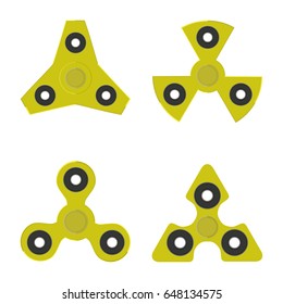 Hand spinner toys flat vector icons