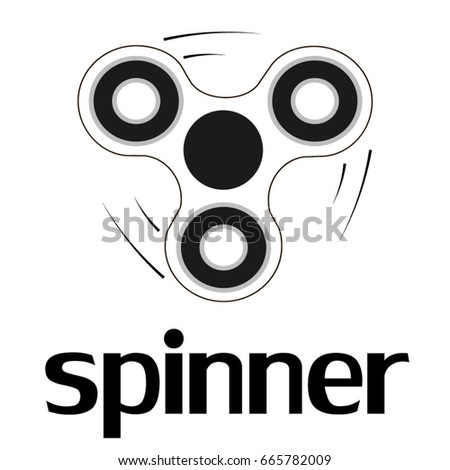 hand spinner vector logo template your stock vector royalty free