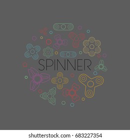 Hand Spinners illustration. Vector icon