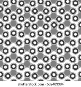 Hand Spinners Seamless pattern. Vector illustration on white background. Monochrome background