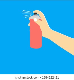 hand spray bottle design template vector illustration