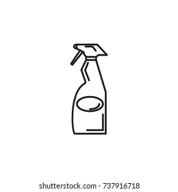 hand sprayer bottle for housework or windows cleaning on white background