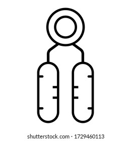 Hand spring gym icon vector
